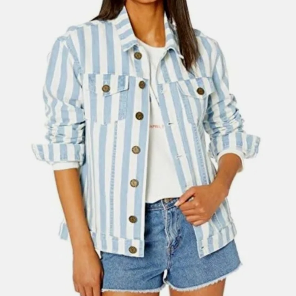 Show Me Your Mumu Drine Jacket Marina‎ striped S